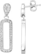 EFFY Pavé Diamond Open Link Drop Earrings in 14K White Gold