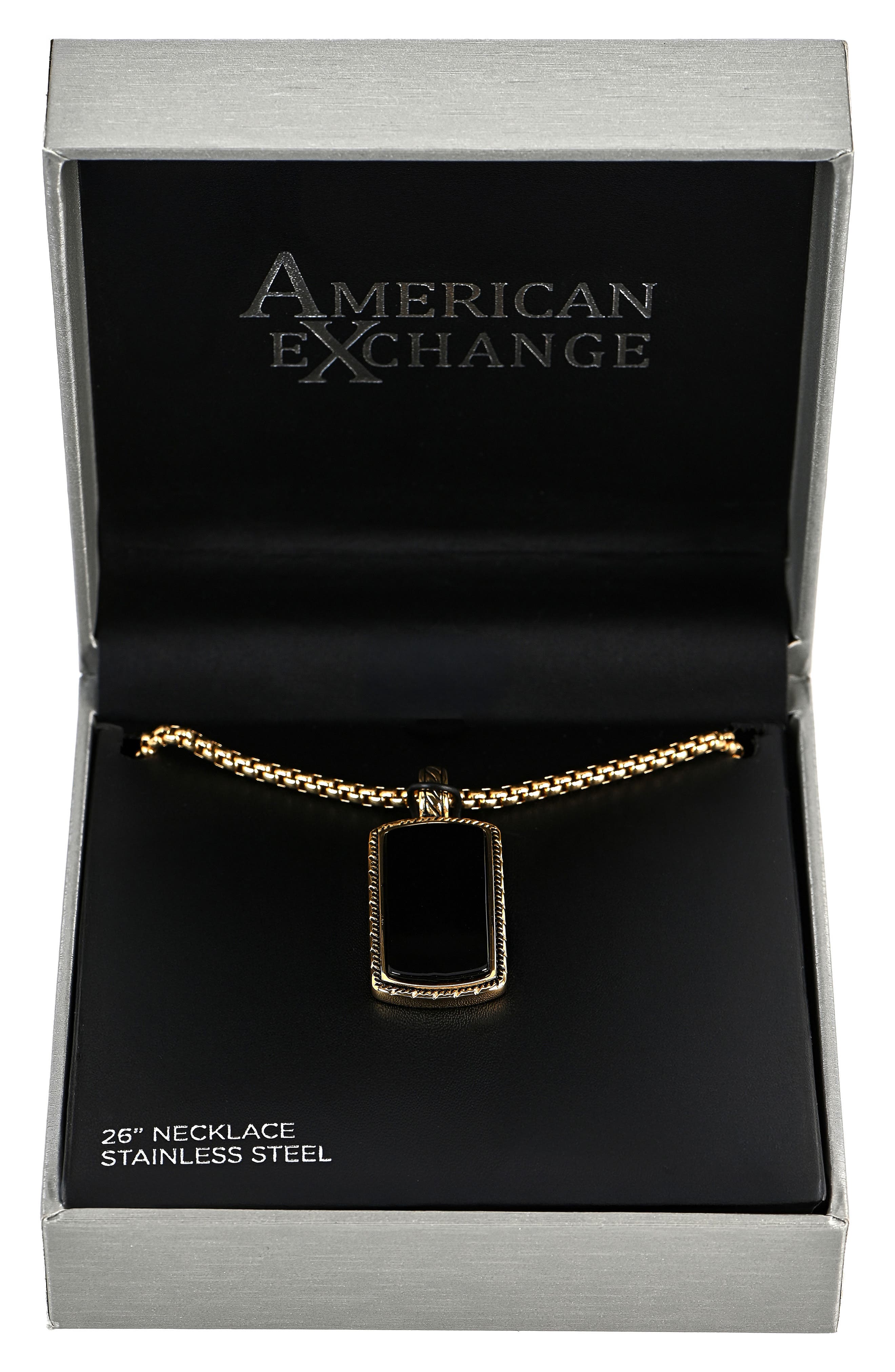 AMERICAN EXCHANGE Men's Stone Pendant Necklace