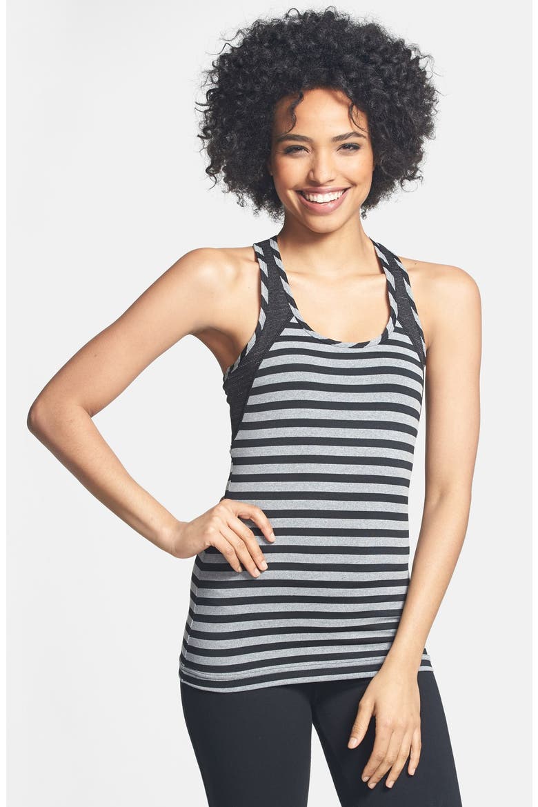 Stripe Racerback Tank, Main, color, GREY