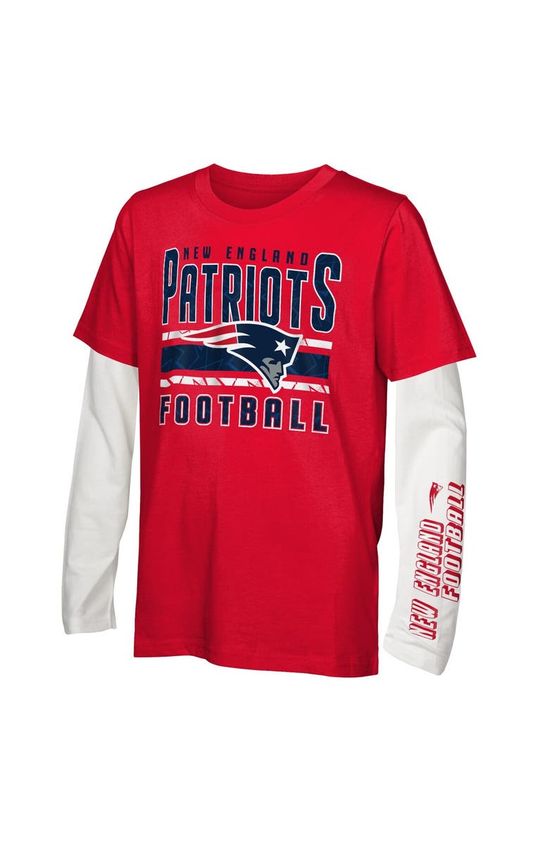 Outerstuff Preschool New England Patriots In the Mix T-Shirt Combo Set, Main, color, Red