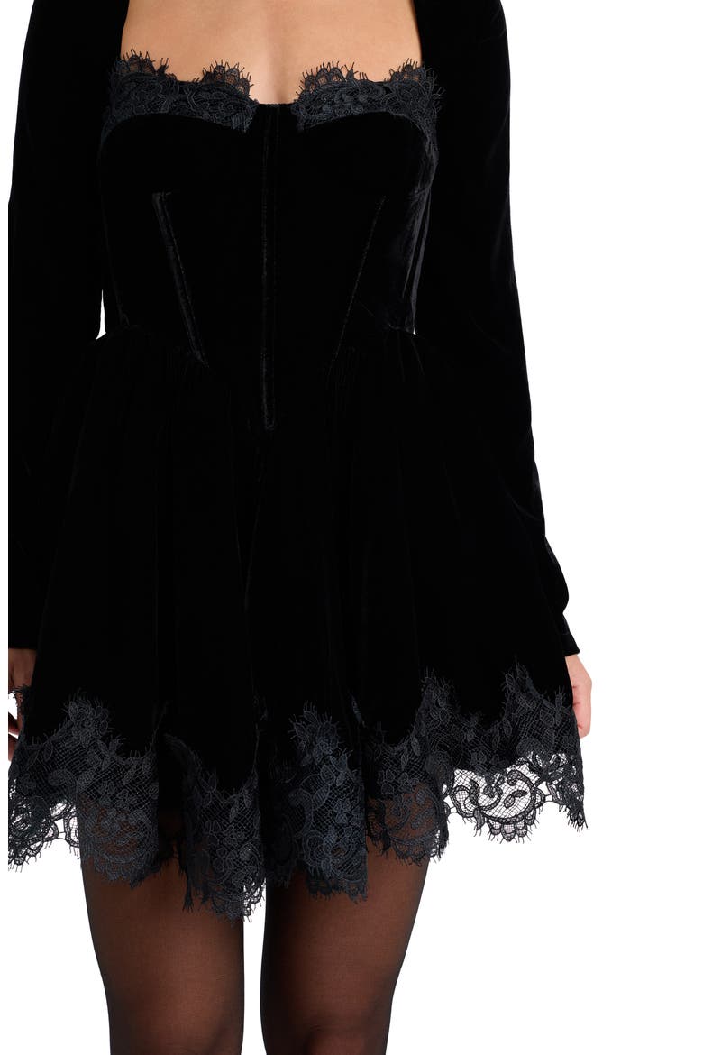 Austen Lace Detail Minidress, Alternate, color, BLACK