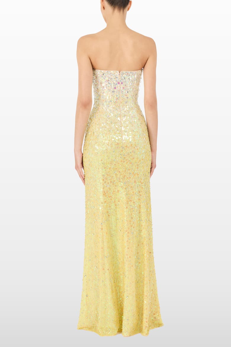 Marle Saint Sequin Embellished Strapless Maxi Dress, Alternate, color, Illusion