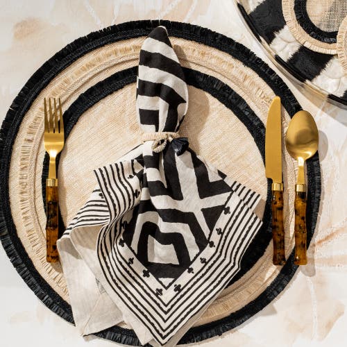 Joanna Buchanan Ruffle Edge Straw Placemat, Set Of Four