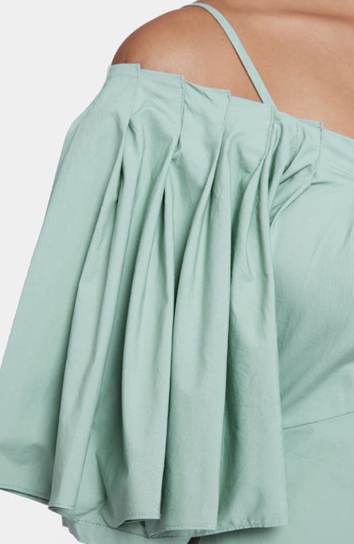 Santorelli Dylan A-line Cotton Shift Dress In Green
