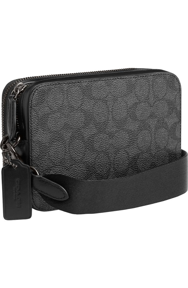 COACH Charter Signature Coated Canvas & Leather Crossbody, Alternate, color,