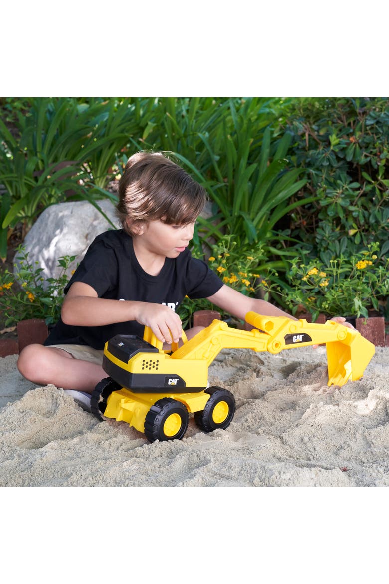Tough Rigs Construction 15 Inch Toy Excavator, Yellow, Alternate, color, Multicolored