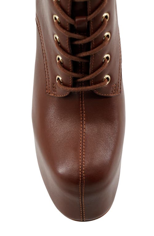 Zigi Adara Lace-up Platform Boot In Beige