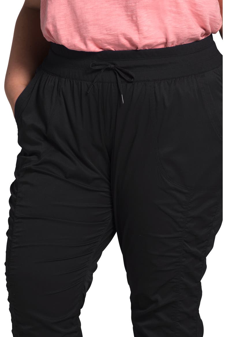 Aphrodite Motion Water Repellent Capri Pants, Alternate, color, BLACK