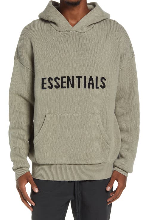 Logo Knit Pullover Hoodie