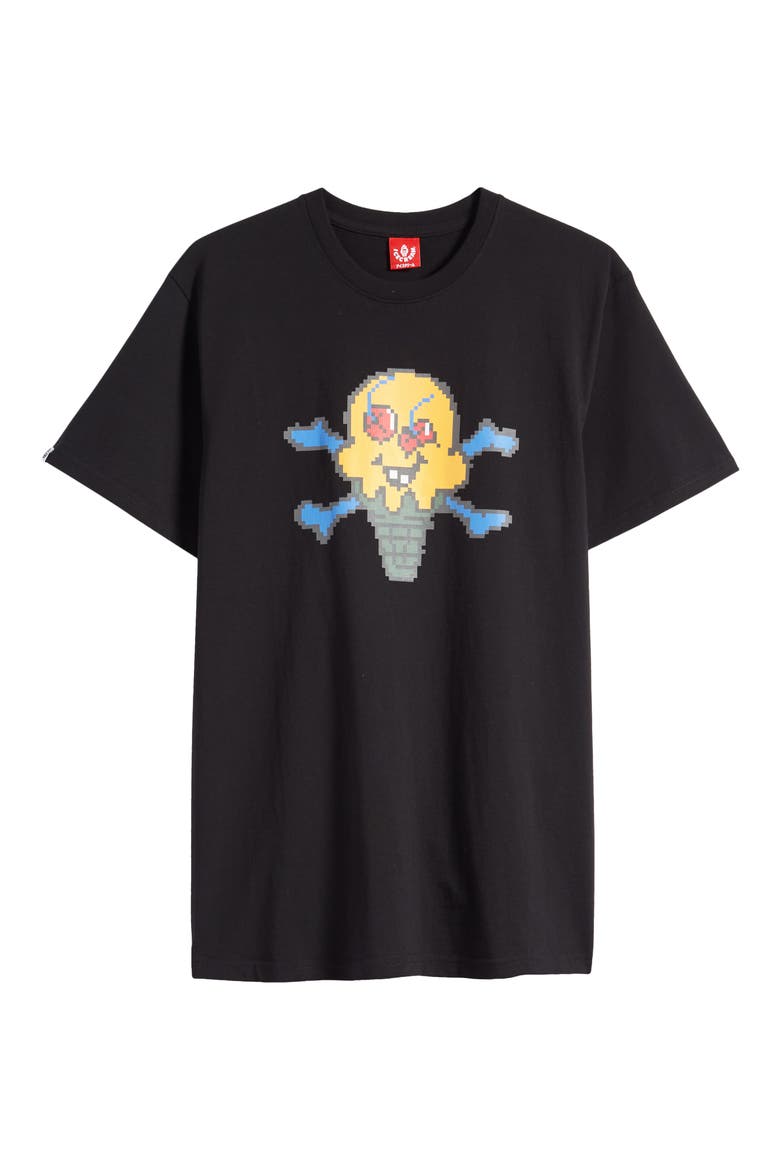 Pixel Cotton Graphic T-Shirt, Alternate, color, BLACK
