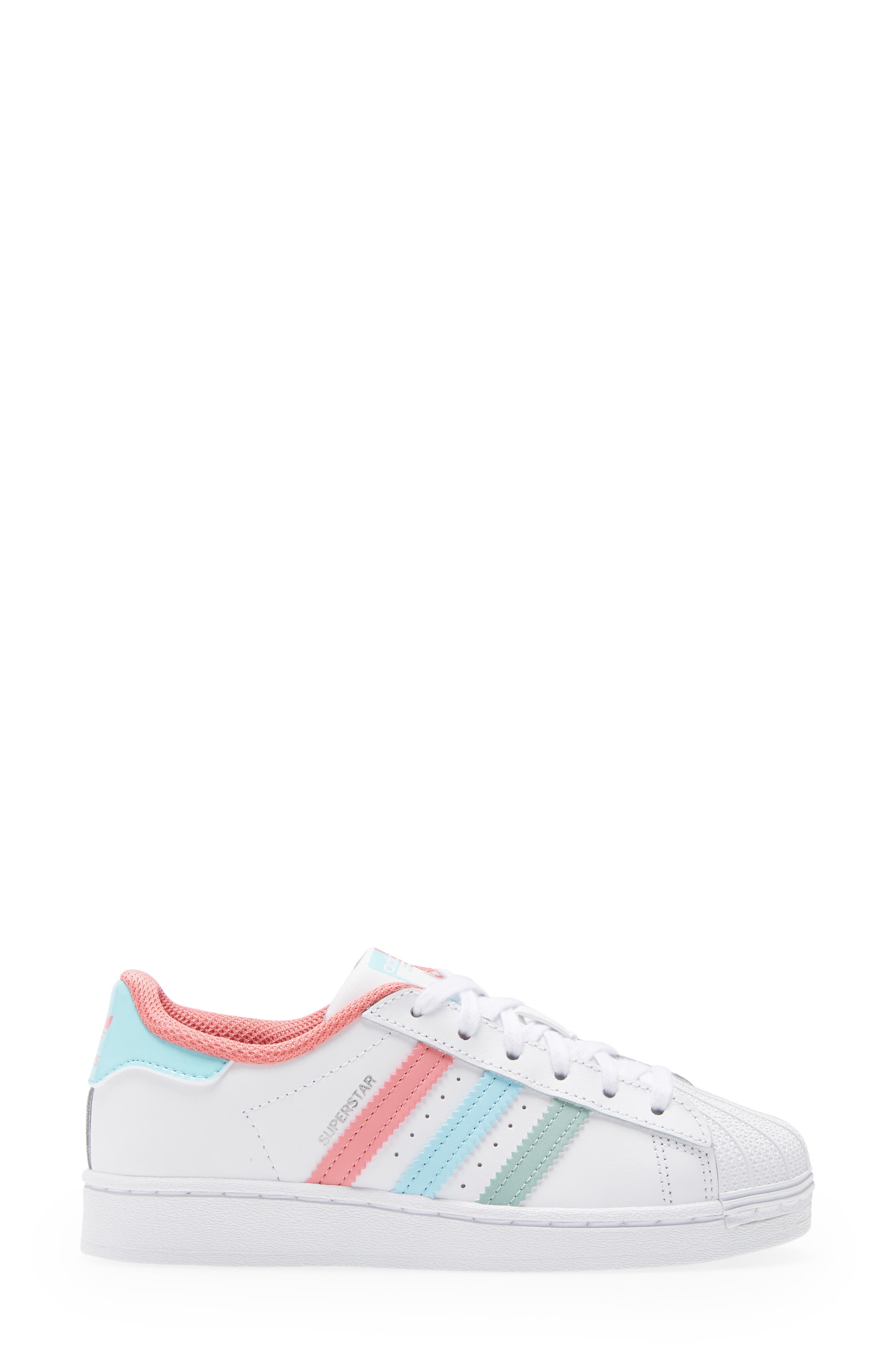 Superstar Sneaker, Alternate, color, WHITE/ HAZY ROSE/ HAZY SKY