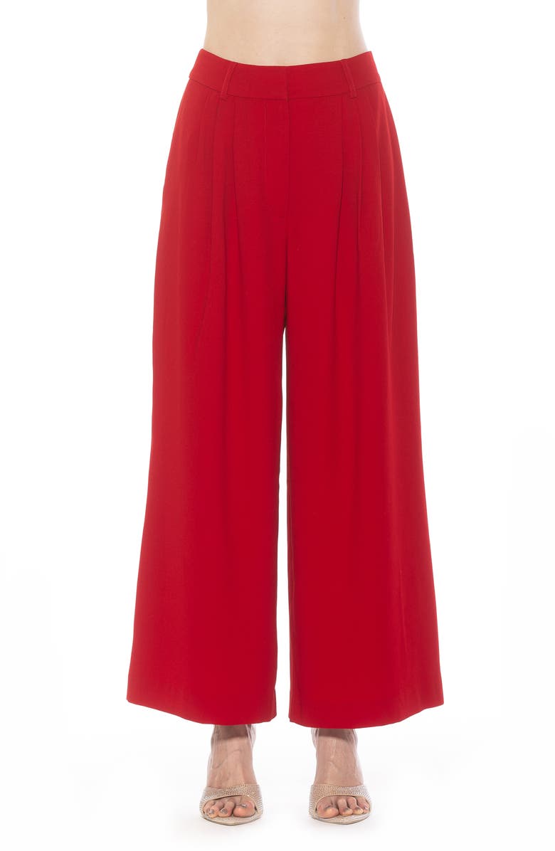 Alexia Admor Wide Leg Pants, Main, color, Red