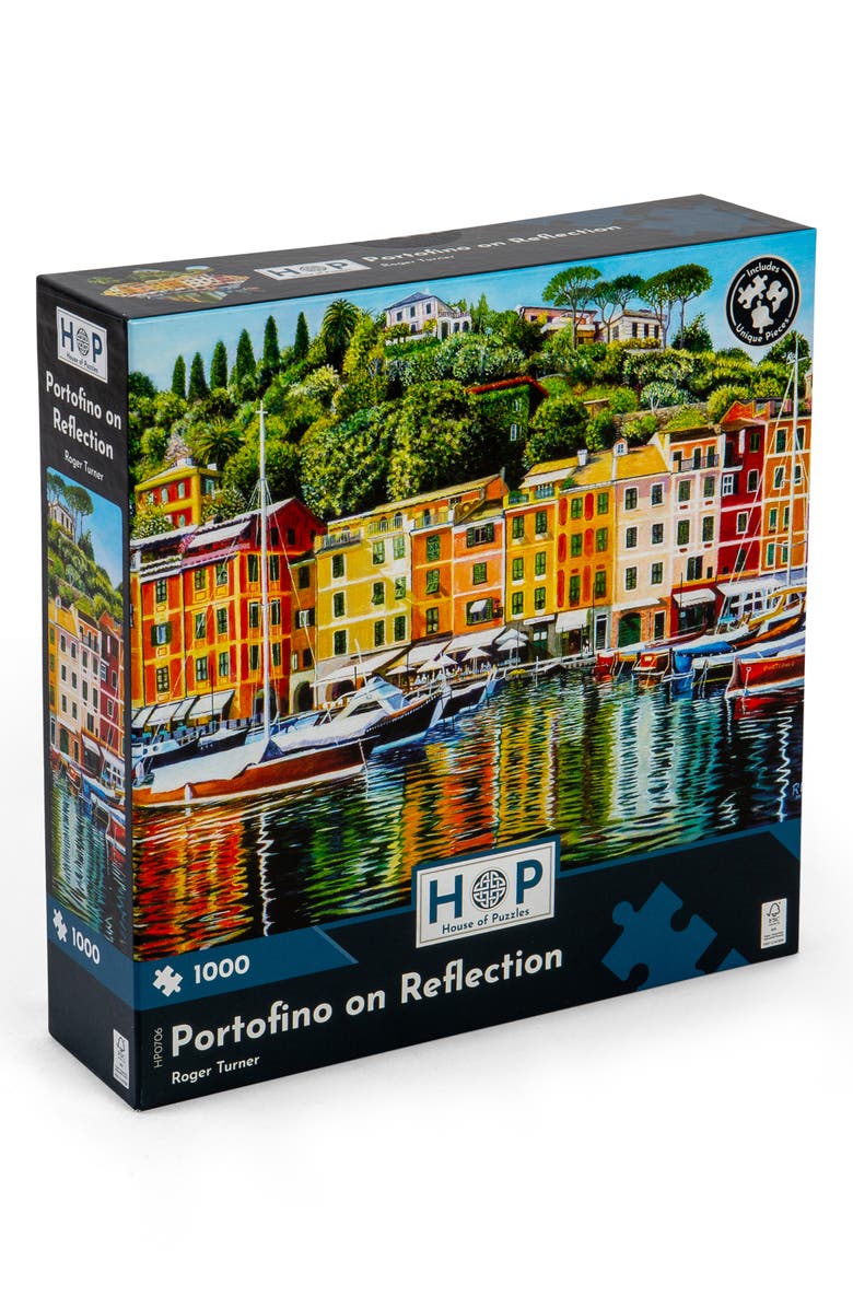 The House of Puzzles Portofino on Reflection 1000-Piece Jigsaw Puzzle, Main, color, 