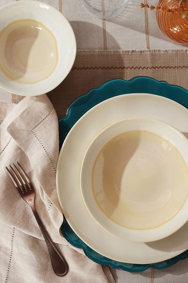 Leiria Stoneware Pot Plate 8" Set of 3, Alternate, color, Cream