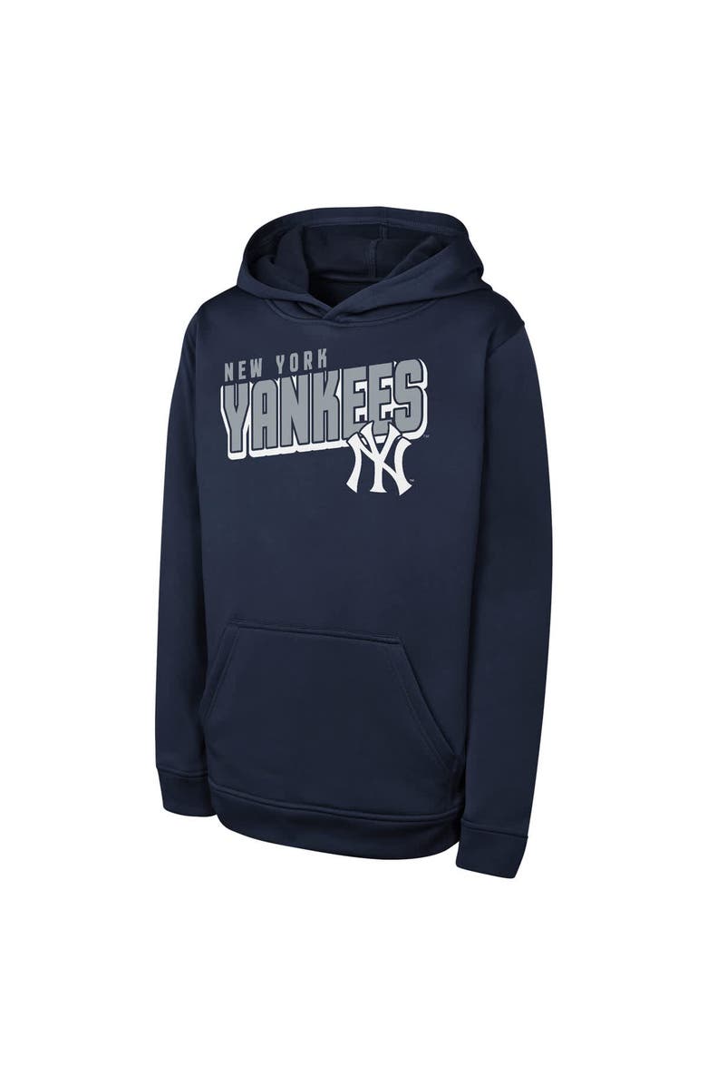 Outerstuff Youth Navy New York Yankees Cyber Punk Pullover Hoodie, Main, color, 