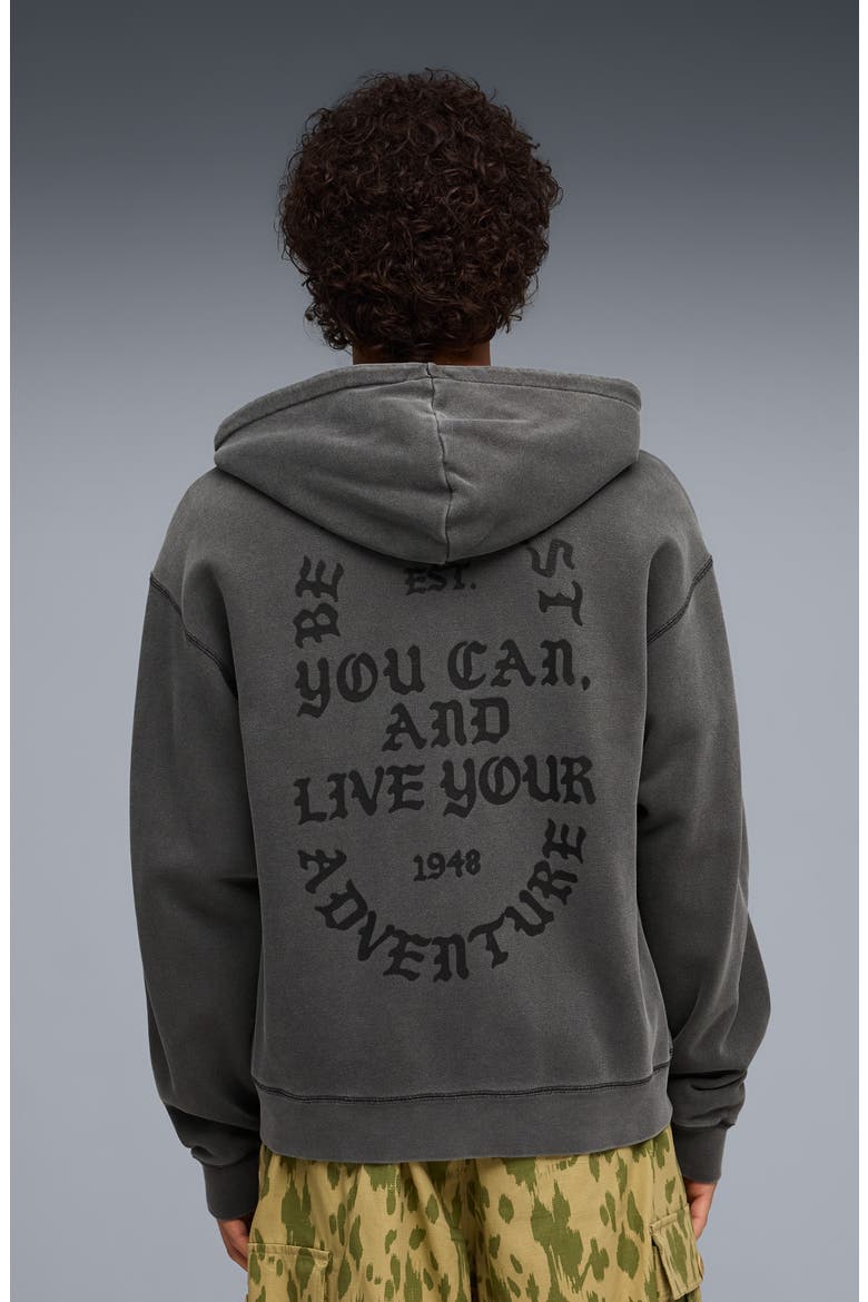 Now Court Graphic Zip Hoodie, Alternate, color, FLAT DARK GRAY