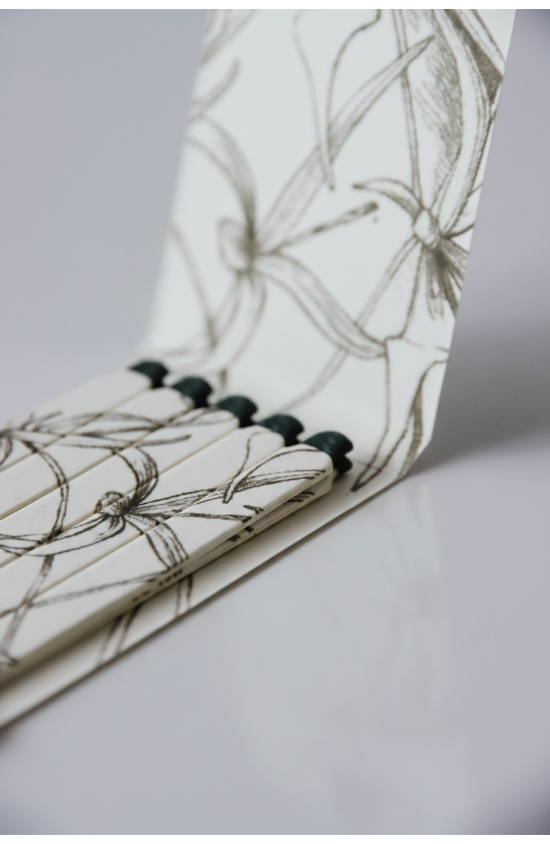 Aerangis Collectible Hand-illustrated Long Stem Matchbooks, Alternate, color, White