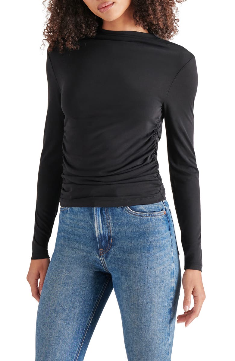 Steve Madden Elvira Ruched Long Sleeve Top, Main, color, 
