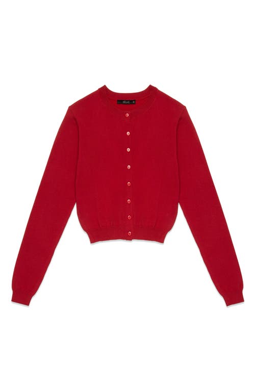 Deluc Clark Crop Cardigan In Red