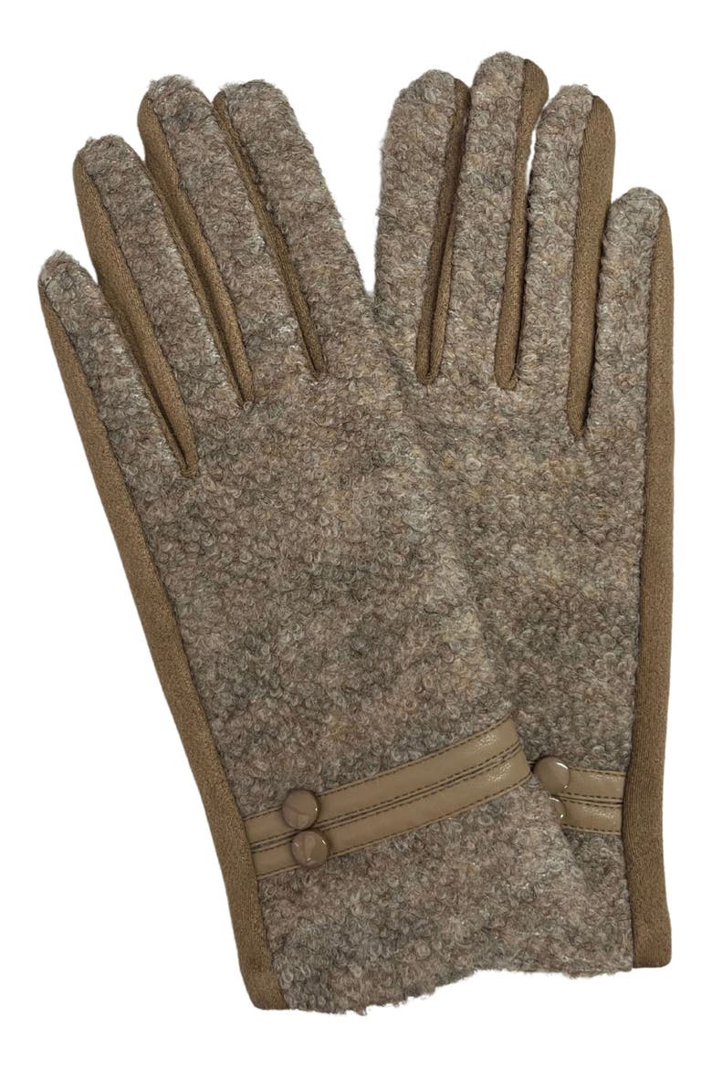 Jersey Touchscreen Gloves, Main, color, TAUPE