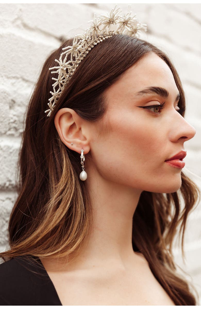 Untamed Petals Braxton Hoop, Alternate, color, Silver