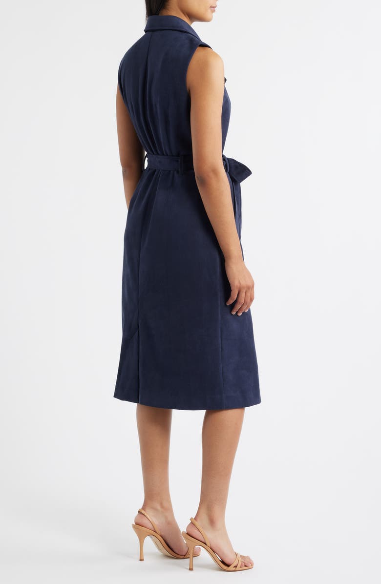 Julia Jordan Sleeveless Button Front Midi Dress, Alternate, color, 