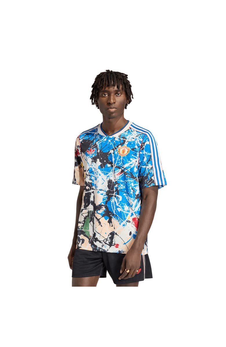 adidas Men's adidas Blue Manchester United X Stone Roses Replica Jersey, Main, color, Blue