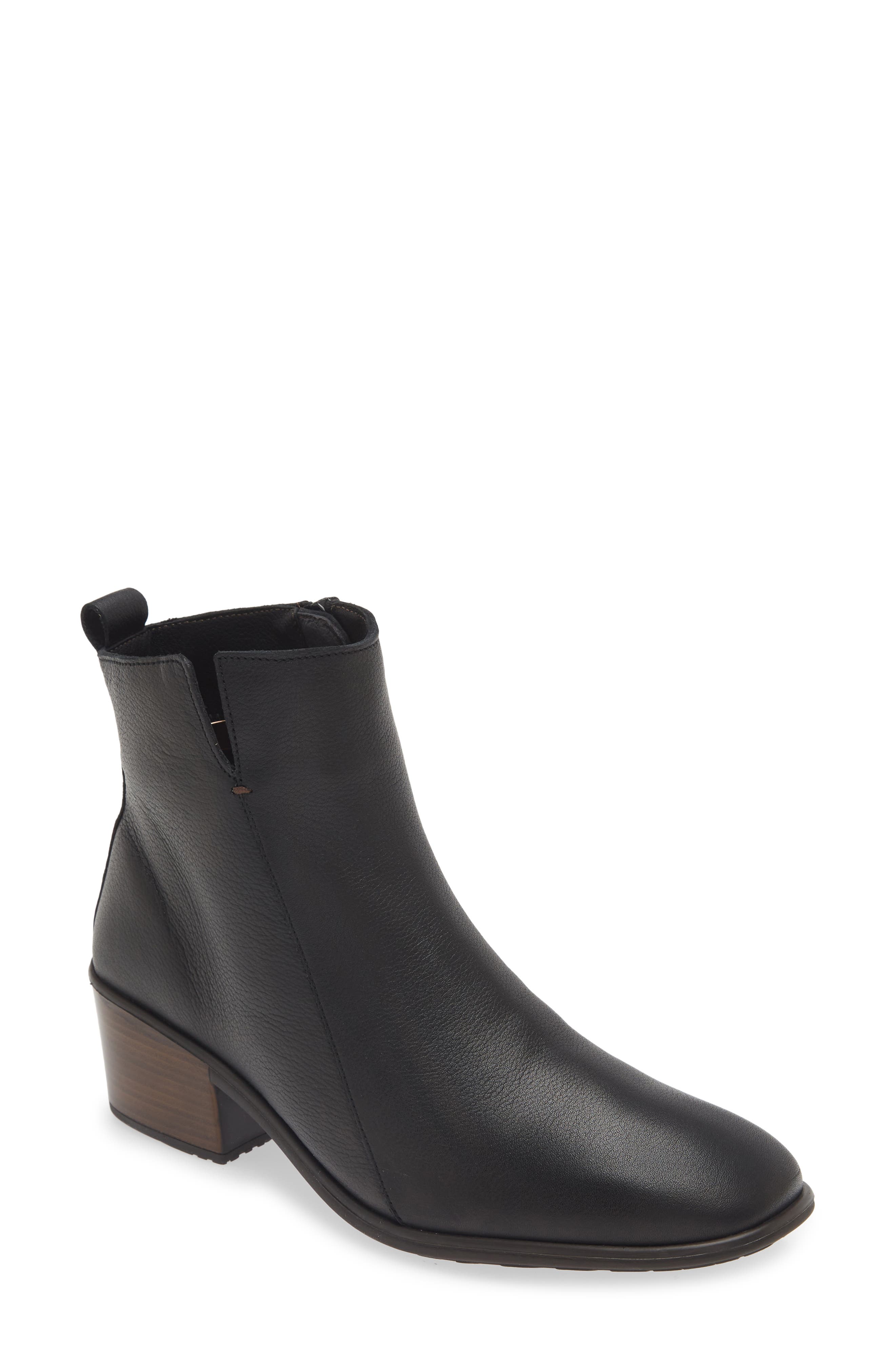 Naot Ethic Bootie, Main, color, Soft Black Leather