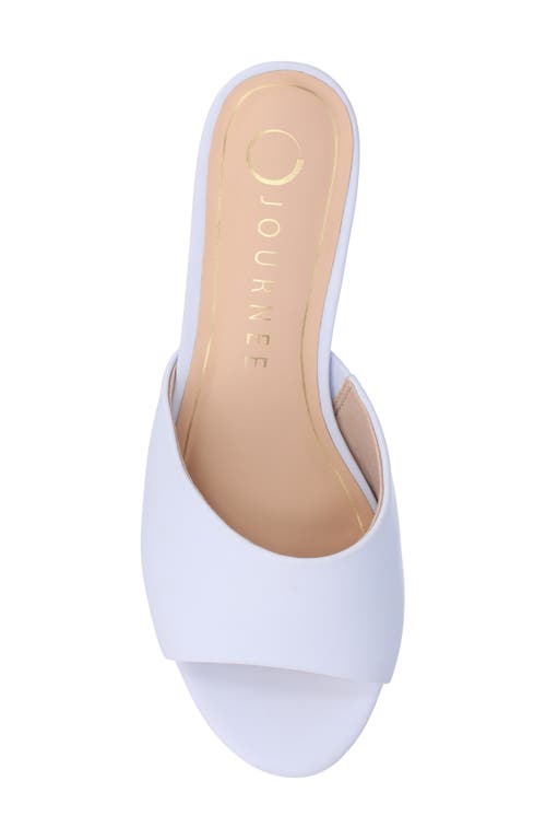 Shop Journee Collection Jeylah Kitten Heel Slide Sandal In Light Blue