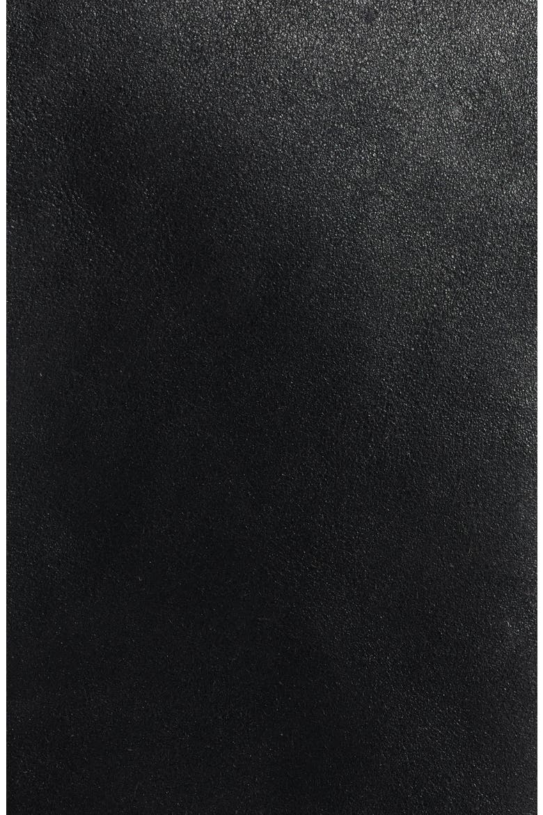 Leather Jacket with Genuine Shearling Trim, Alternate, color, BLACK