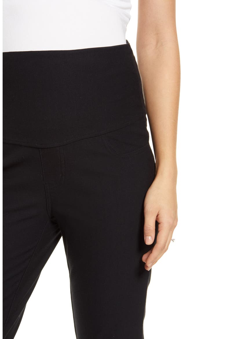 Over the Belly Crop Slim Maternity Pants, Alternate, color, BLACK