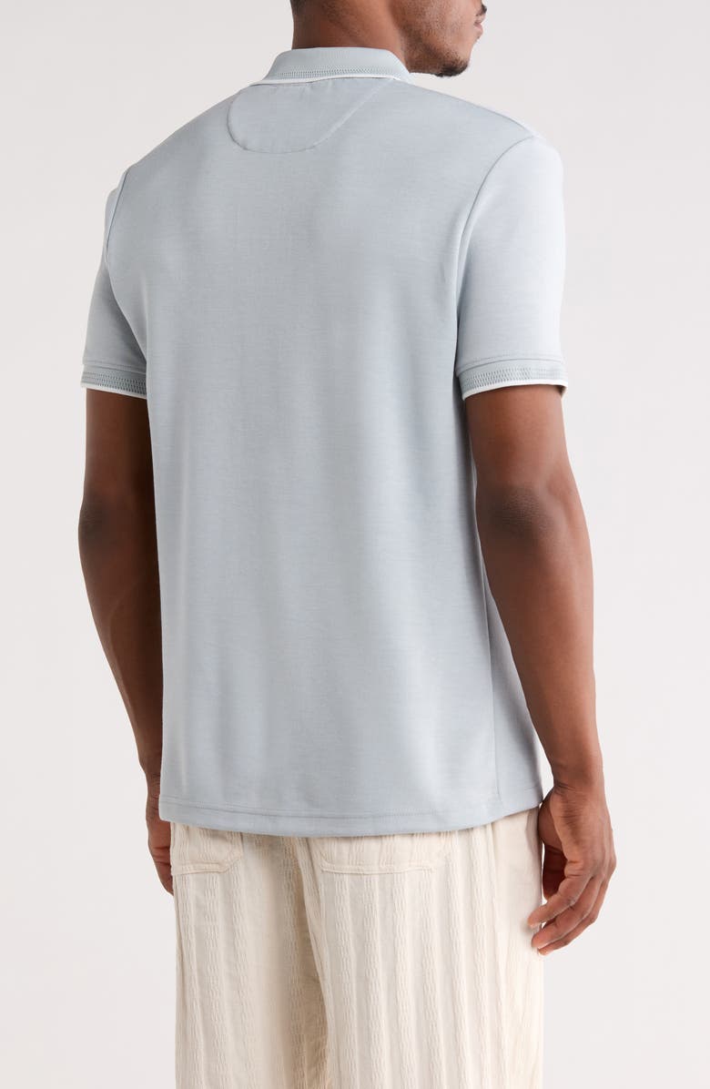 DENIM AND FLOWER Quarter Zip Polo, Alternate, color, Grey