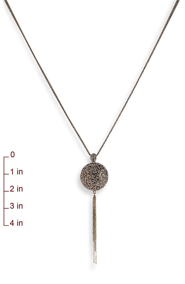 Cara Accessories Round Pendant Long Statement Necklace, Alternate, color, 