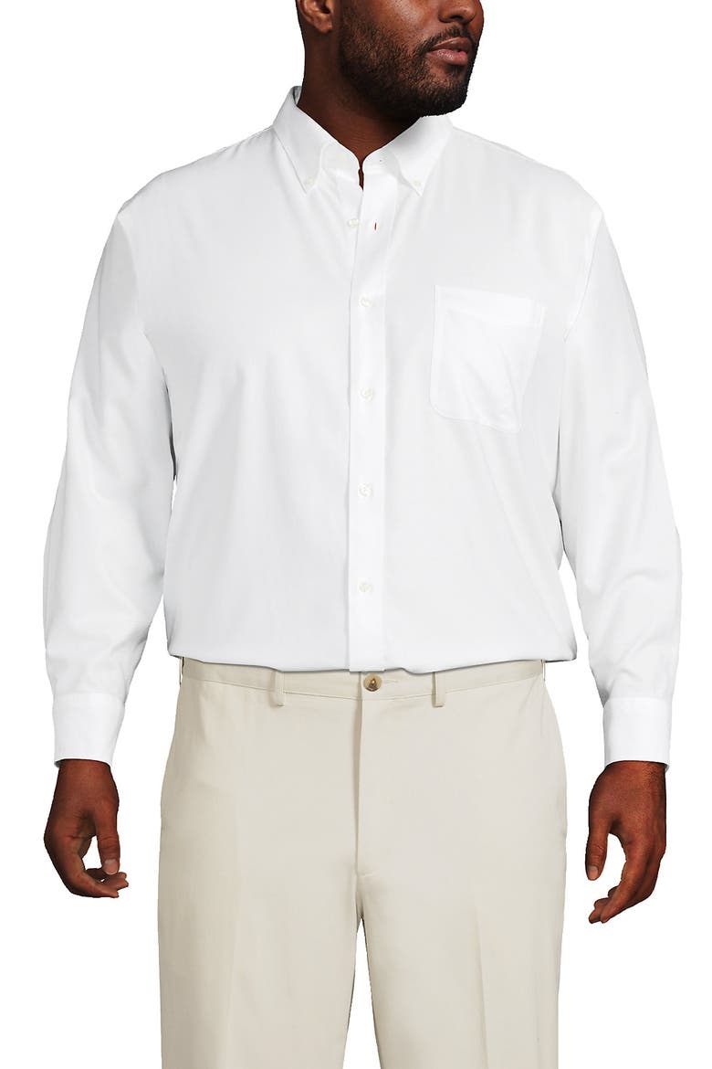 No Iron Supima Oxford Dress Shirt, Alternate, color, White