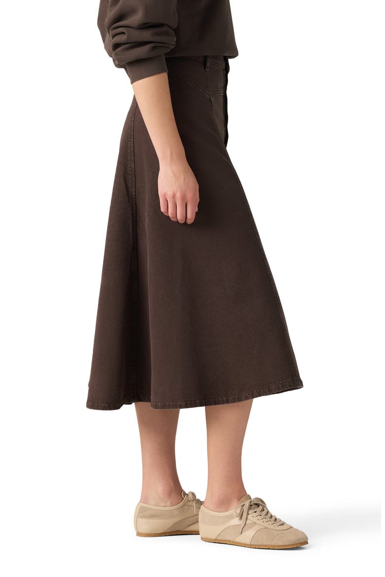 Western Yoke Skirt, Alternate, color, WASHED JAVA GD