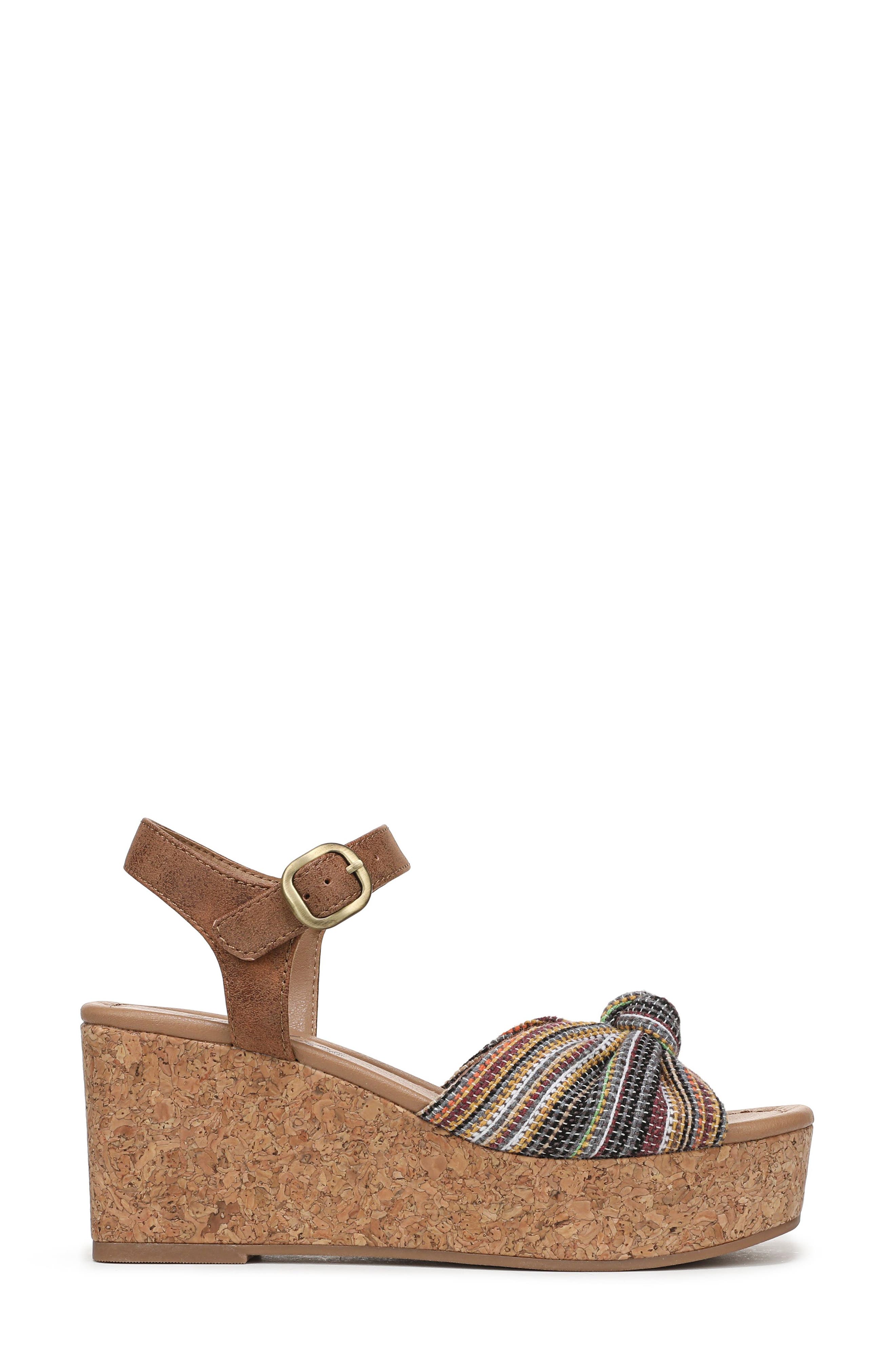 Blowfish Malibu Adore Platform Wedge Sandal, Alternate, color, Brown Multi Fabric