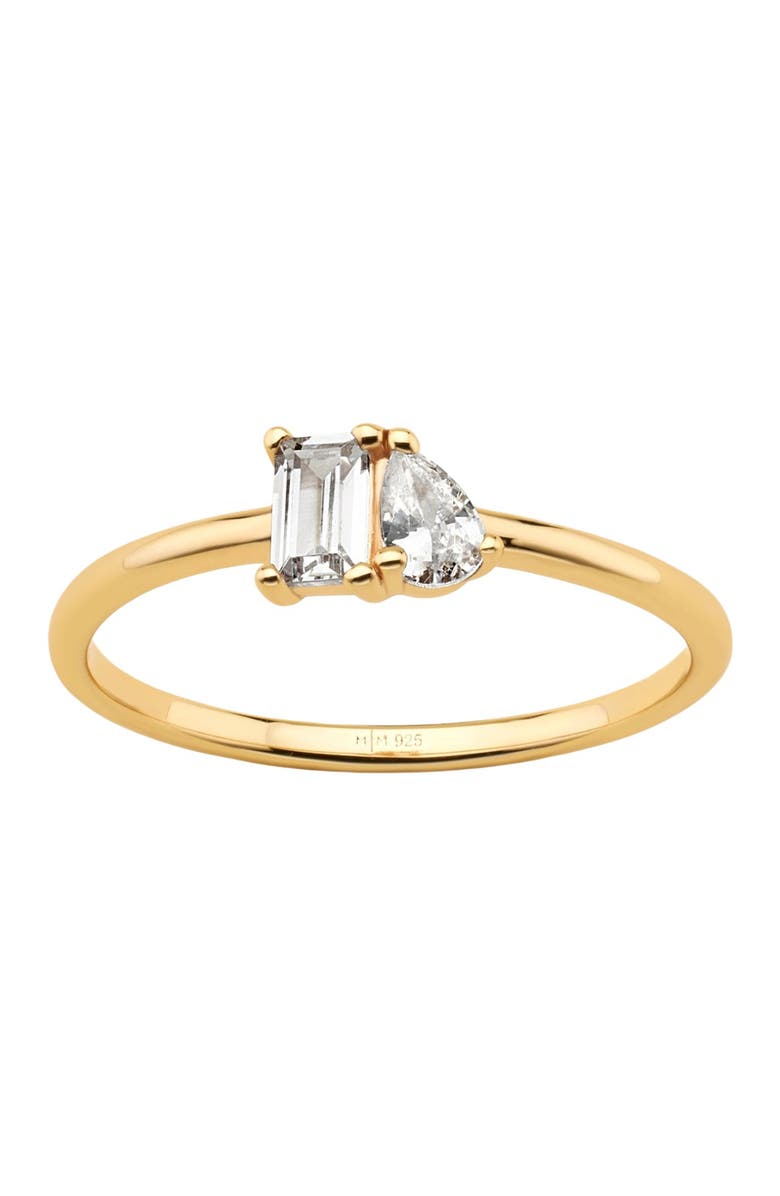 MADE BY MARY Toi et Moi Ring, Main, color, Gold Vermeil
