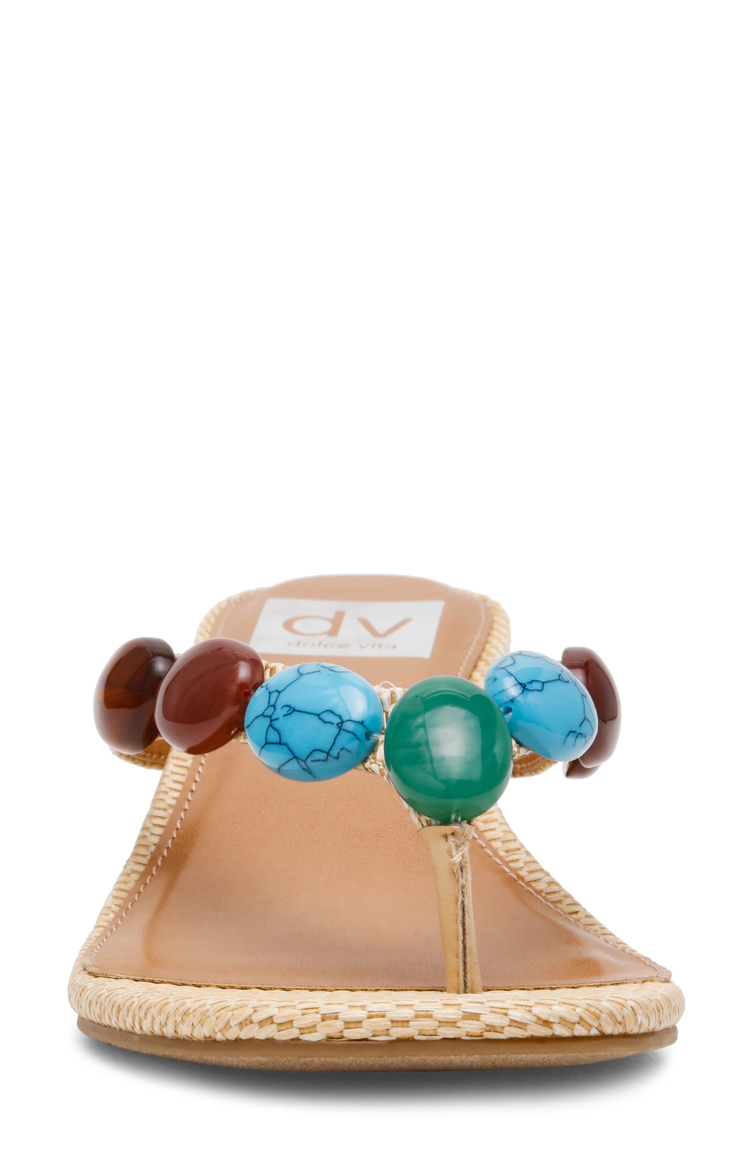Bowi Embellished Sandal, Alternate, color, RAFFIA
