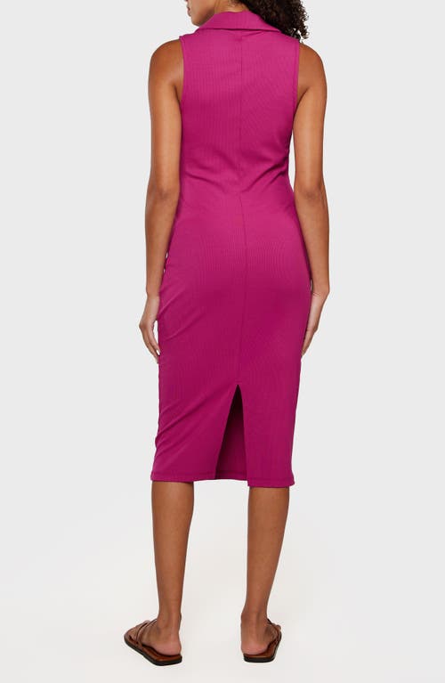 Matty M . Leighton Sleeveless Midi Dress In Purple