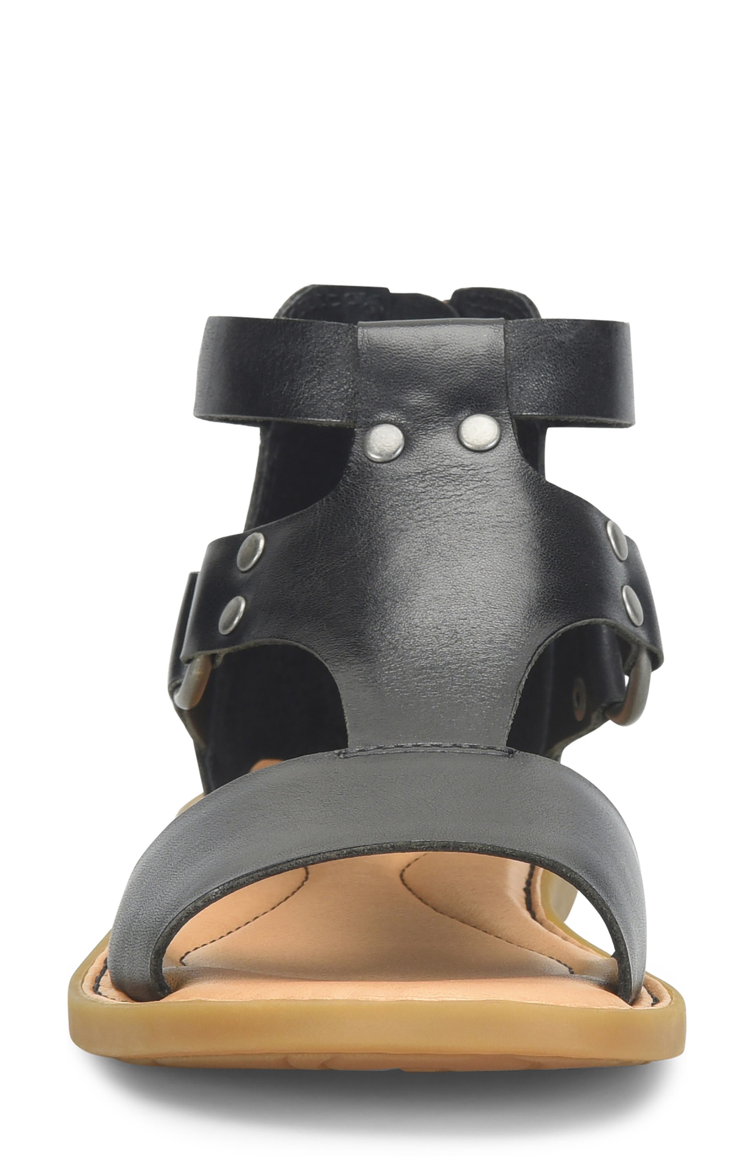 Børn Indi Ankle Strap Sandal, Alternate, color, Black Leather