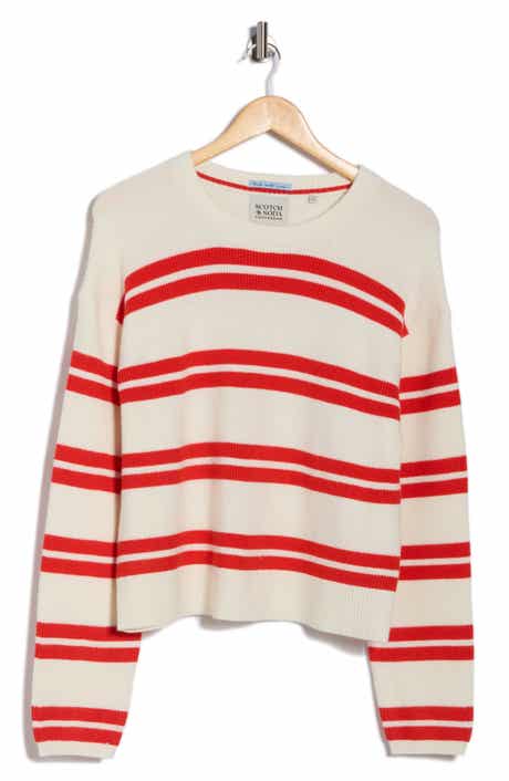Scotch & Soda Stripe Crewneck Crop Sweater