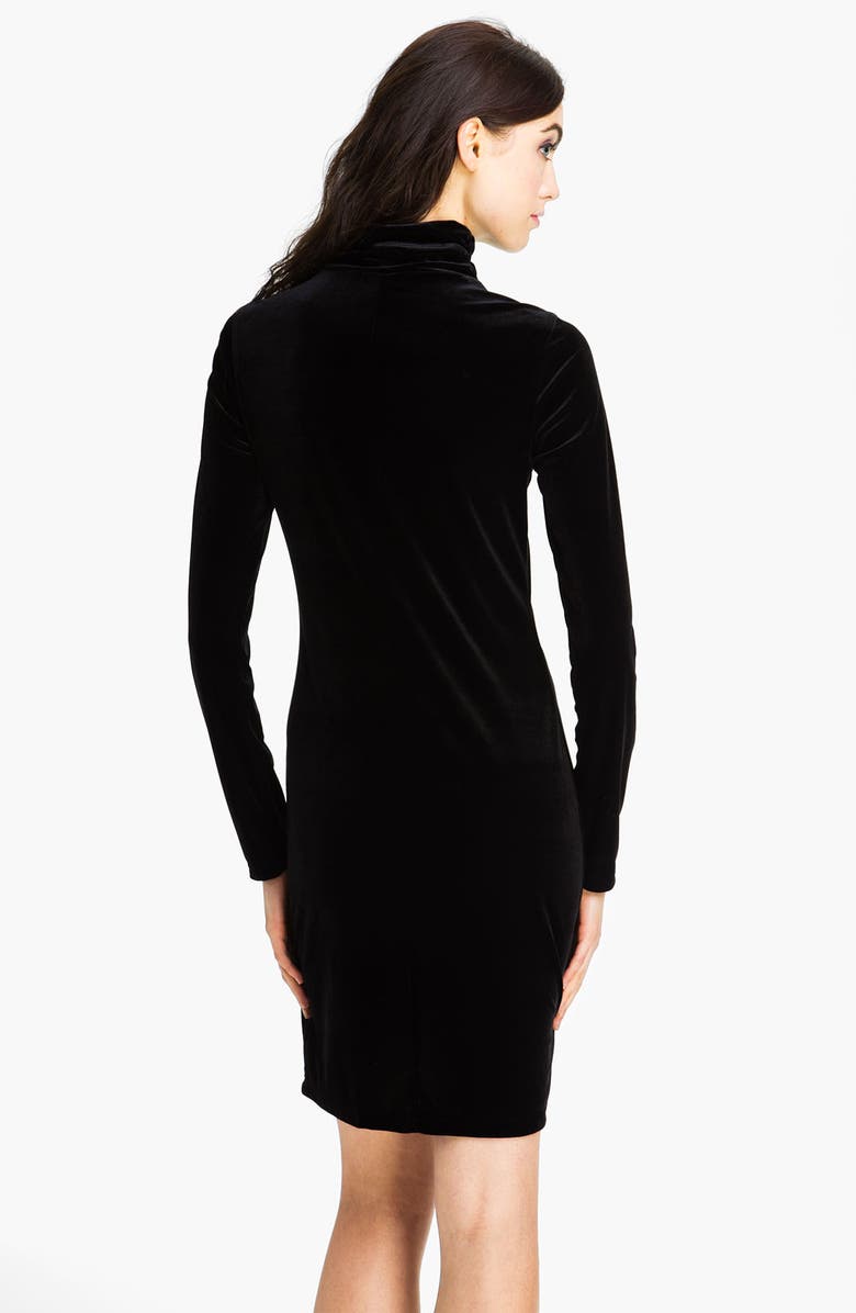 ABS by Allen Schwartz A.B.S. by Allen Schwartz Velvet Turtleneck Dress, Alternate, color, 