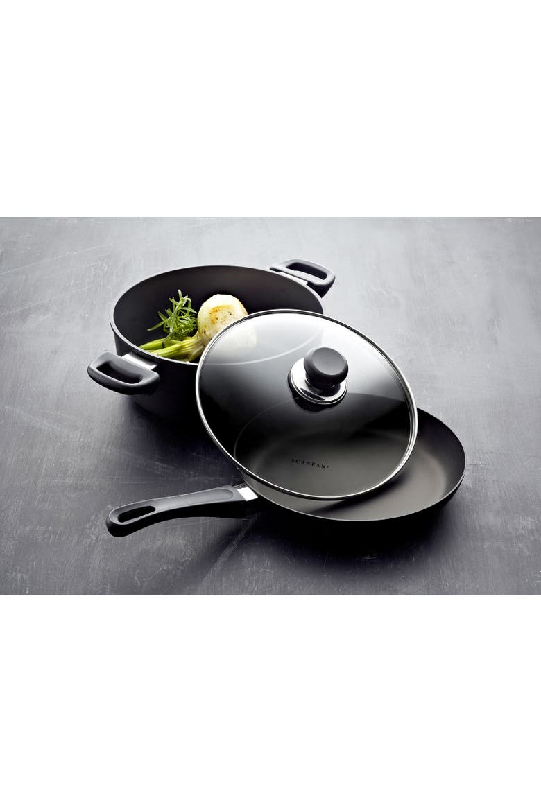 Classic 12 Inch Chef Pan with Glass Lid, Alternate, color, Black
