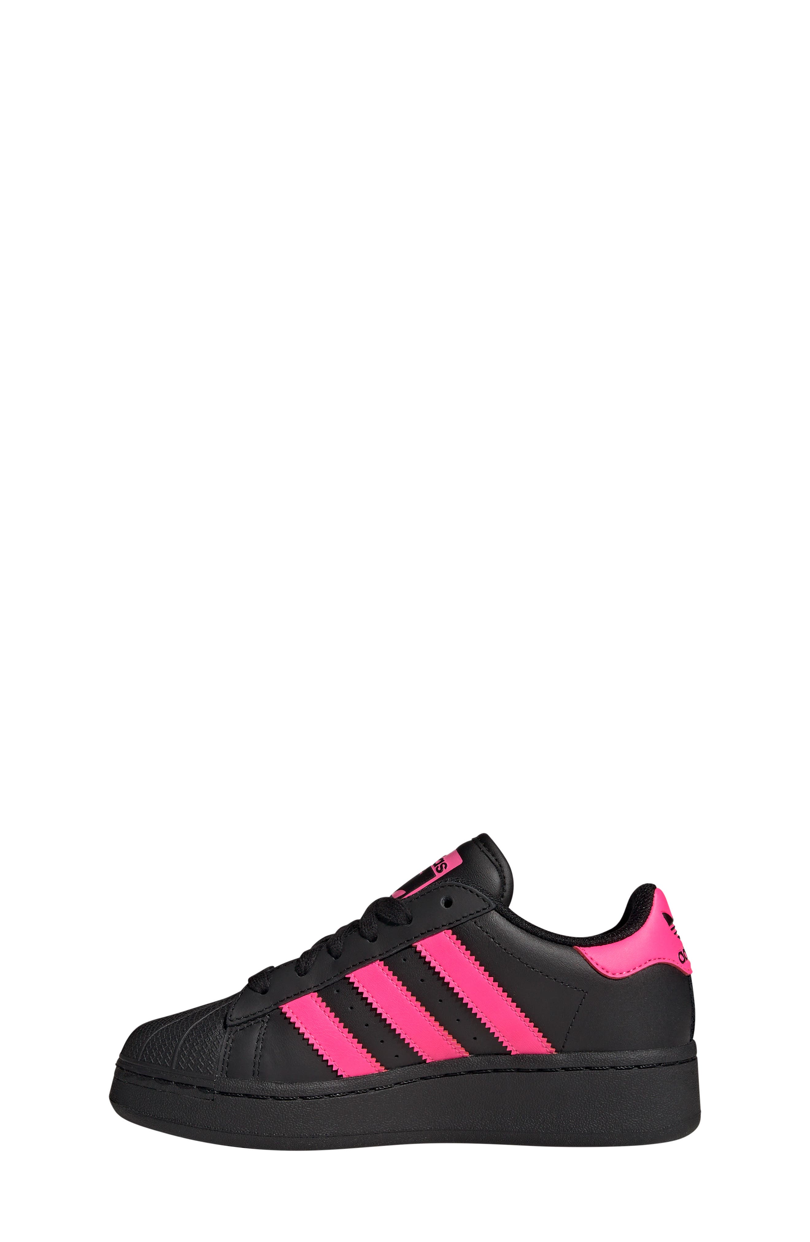 Kids' Superstar XLG Lifestyle Sneaker, Alternate, color, BLACK/ LUCID PINK/ BLACK