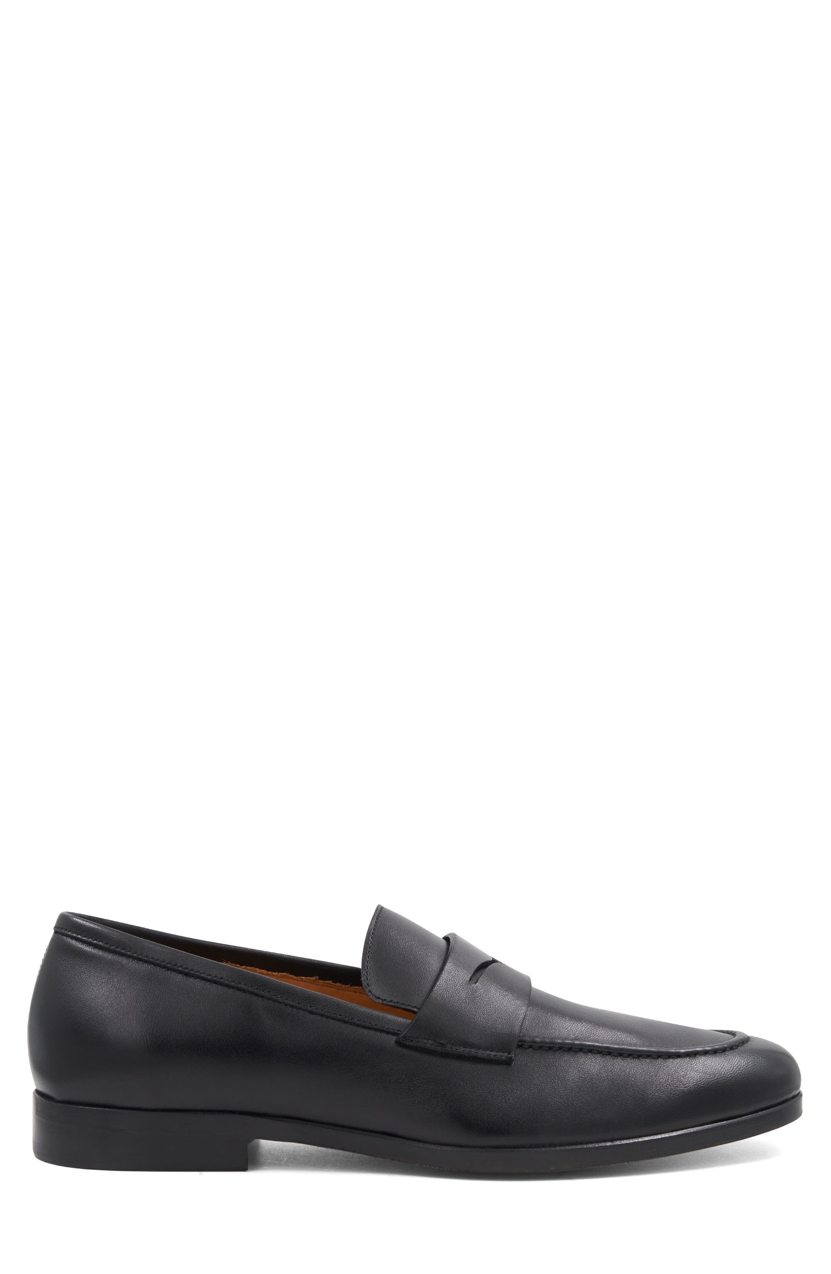 Bruno Magli Flex Apron Toe Penny Loafer, Alternate, color, Black