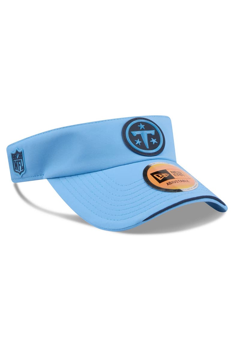 Men's New Era Light Blue Tennessee Titans 2026 Sideline Adjustable Visor, Main, color, Light Blue