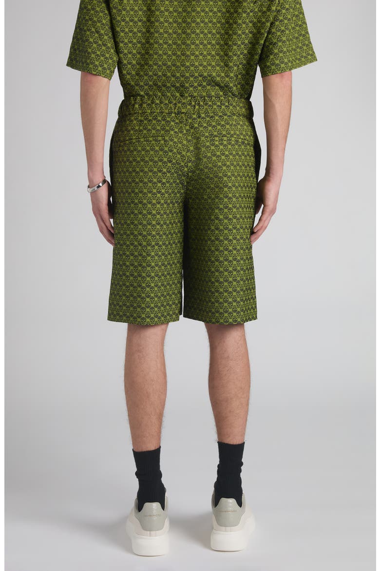 Skull Jacquard Pajama Shorts, Alternate, color, ABSYNTHE