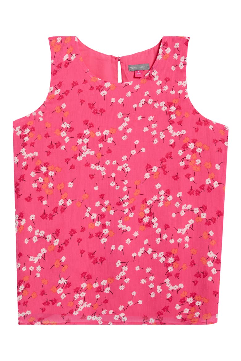 Floral Sleeveless Top, Alternate, color, BRIGHT ROSE