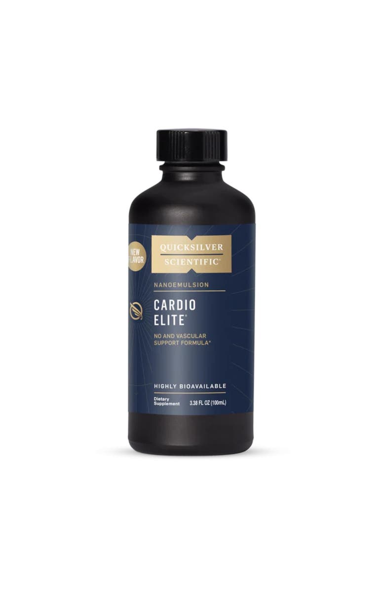 Quicksilver Scientific Cardio Elite Nanoemulsified Nitric Oxide Liquid Supplement, Main, color, Black