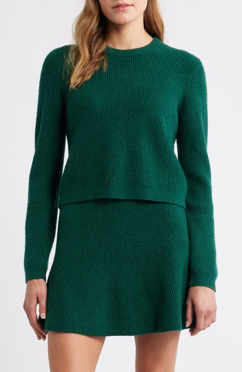 French Connection Vhari Rib Knit Top In Green